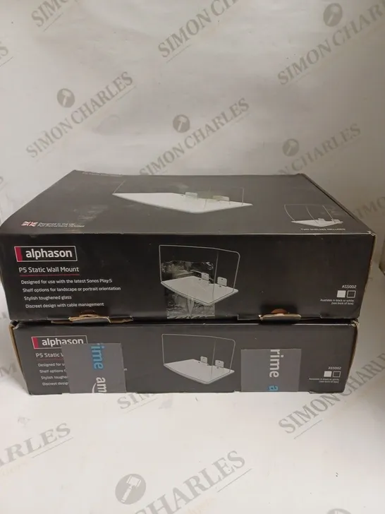 2 X BOXED ALPHASON P5 STATIC WALL MOUNTS IN BLACK