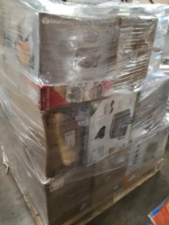 PALLET OF APPROXIMATELY 21 UNPROCESSED RAW RETURN HOUSEHOLD AND ELECTRICAL GOODS TO INCLUDE;