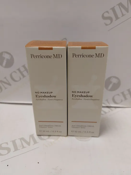 LOT OF 2 X 10ML PERRICONE MD NO MAKEUP EYESHADOW 