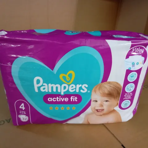 37-PACK OF PAMPERS ACTIVE FIT NAPPIES - 4