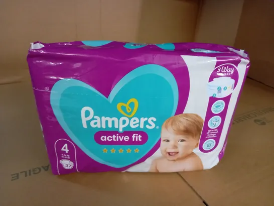 37-PACK OF PAMPERS ACTIVE FIT NAPPIES - 4