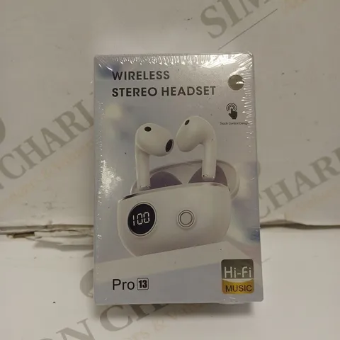 BOXED SEALED PRO 13 WIRELESS STEREO EARPHONES 