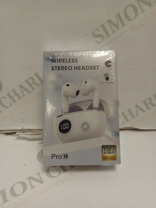 BOXED SEALED PRO 13 WIRELESS STEREO EARPHONES 