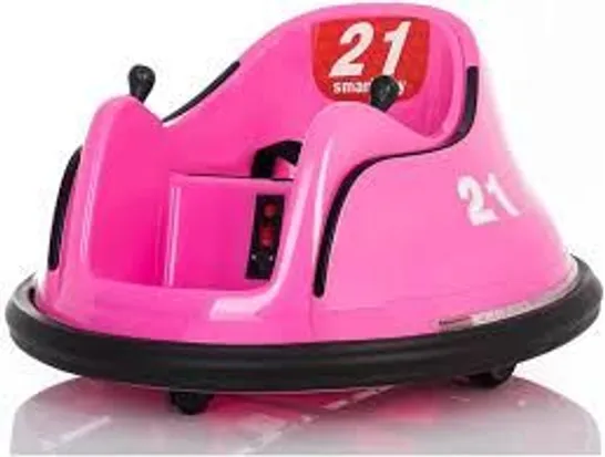 BOXED KIDS RIDE ON BATTERY POWERED BUMPING CAR WITH FLASHING LED LIGHTS-PINK