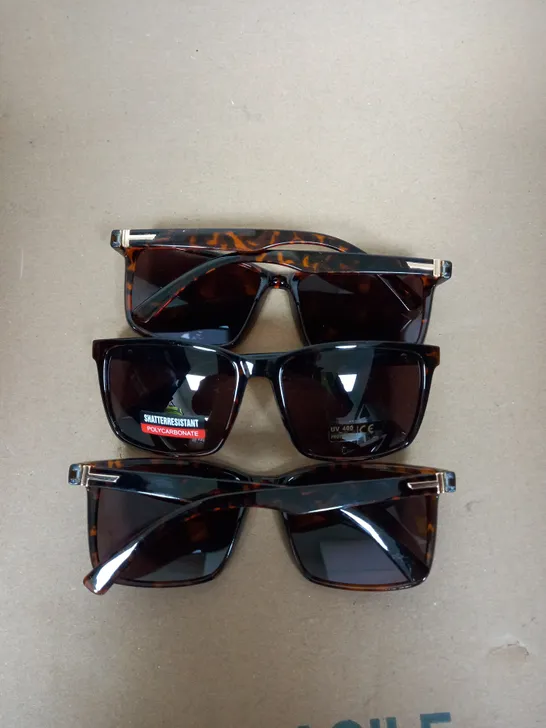 BOX OF TORTOISE SHELL UV PROTECTOR SUN GLASSES