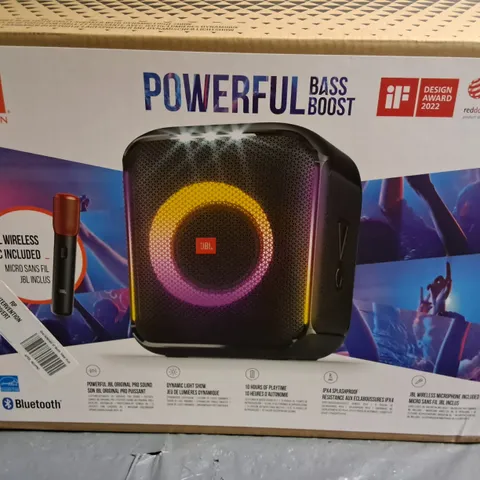 BOXED JBL POWERFUL BASS BOOST PARTY BOX ENCORE