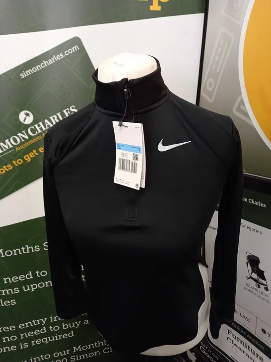 NIKE LOGO 1/4 ZIP SHIRT SIZE M (WOMENS )