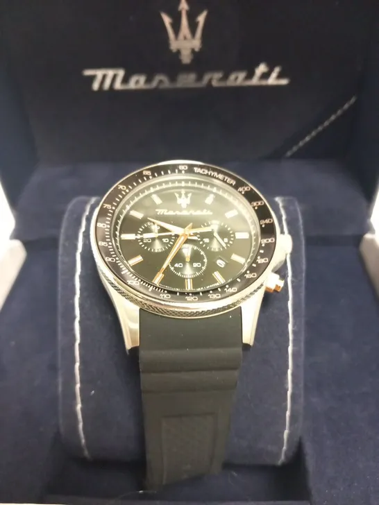 BOXED MASERATI GENTS SFIDA CHRONOGRAPH WATCH