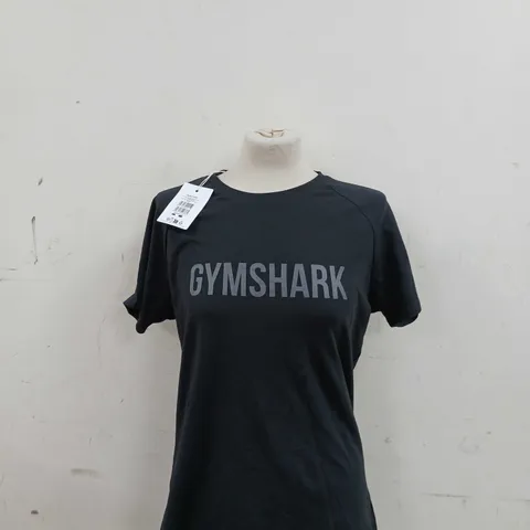 BLACK GYMSHARK APOLLO SHIRT LARGE MUSCLE FIT 