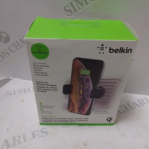 SEALED AND BOXED BELKIN BOOST UP FAST IN-CAR WIRELESS CHARGING