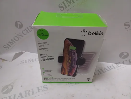 SEALED AND BOXED BELKIN BOOST UP FAST IN-CAR WIRELESS CHARGING