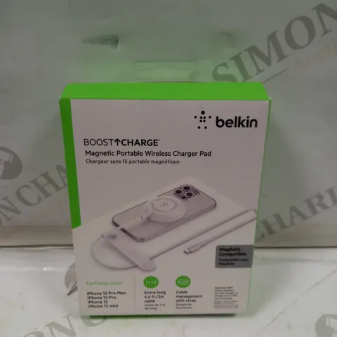 SEALED BELKIN BOOST CHARGE MAGNETIC PORTABLE WIRELESS CHARGER 