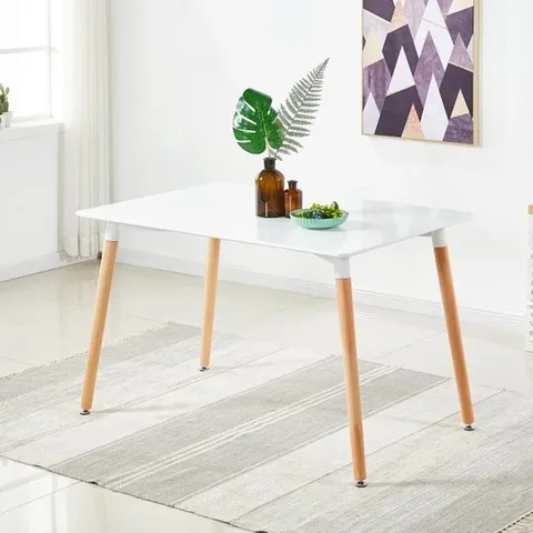 BOXED BOSWELL 120CM DINING TABLE - WHITE (1 BOX)