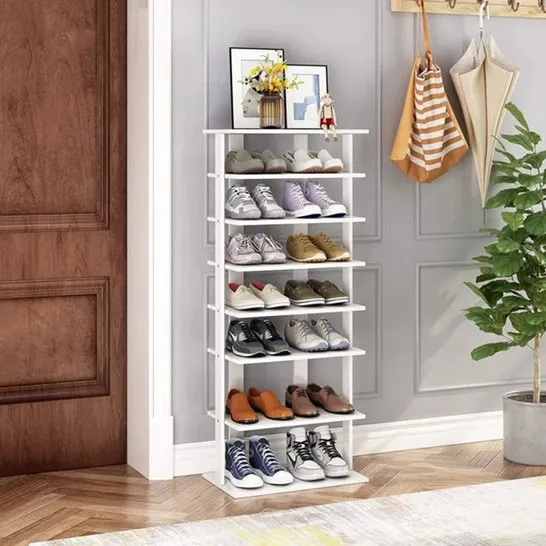 BOXED 14 PAIR SHOE RACK