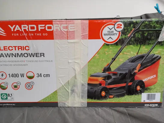 BOXED YARD FORCE ELECTRIC LAWNMOWER 