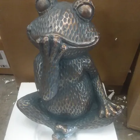 BOXED HEAR NO EVIL FROG STATUE 