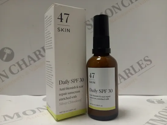 47SKIN DAILY SPF30 ANTI-BLEMISH & SCAR REPAIR SUNSCREEN ENRICHED WITH SILVER CHITODERM 50ML 