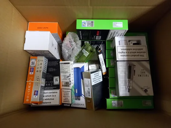 APPROXIMATELY 20 VAPES & E-CIGARETTES TO INCLUDE GEEKVAPE WENAX Q, VAPORESSO XCROS PRO, LOST VAPE QUEST THELEMA MINI, ETC