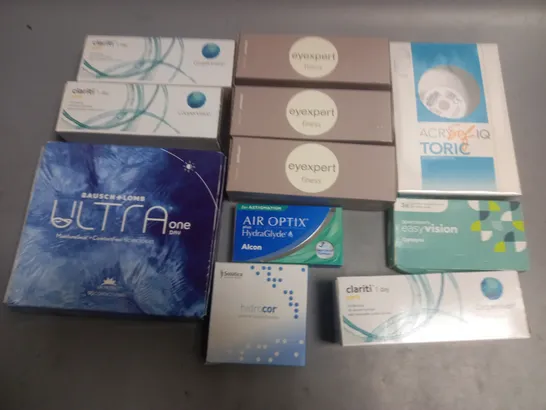 LOT OF ASSORTED EYE CARE ITEMS TO INCLUDE CLARITI, EYEEXPERT AND BAUSCH & LOMB