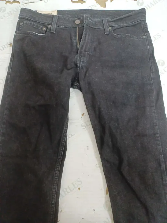 HOLLISTER SUPER SKINNY DENIM BLACK JEANS - 32 X 32