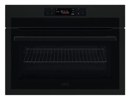 AEG 8000 COMBIQUICK KME768080T 46CM HIGH, BUILT IN COMBINATION MICROWAVE OVEN - MATT BLACK