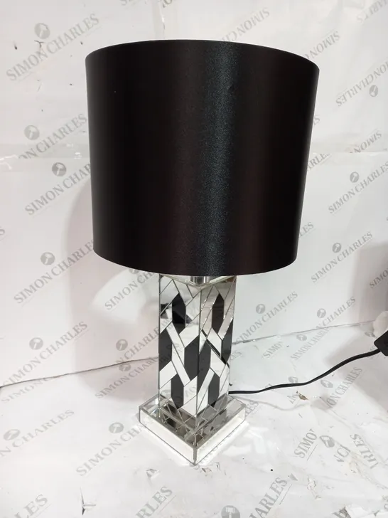 JM BY JULIEN MACDONALD MIRRORED PAVED TABLE LAMP