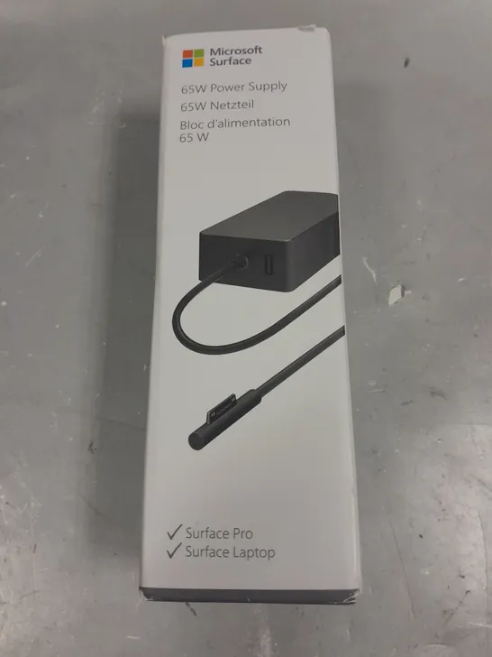 BOXED MICROSOFT SURFACE 65W POWER SUPPLY