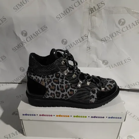 BOXED ADESSO LEOPARD PRINT TRAINERS SIZE 39