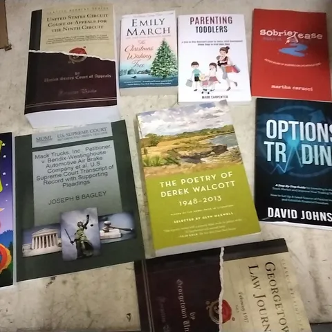 BOX OF APPROXIMATELY 25 ASSORTED BOOKS INCLUDING LAW, PARENTING AND POETRY