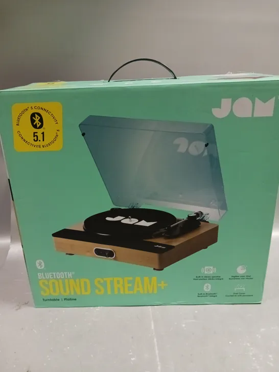 4 X BOXED JAM SOUND STREAM+ BLUETOOTH ENABLED TURNTABLES