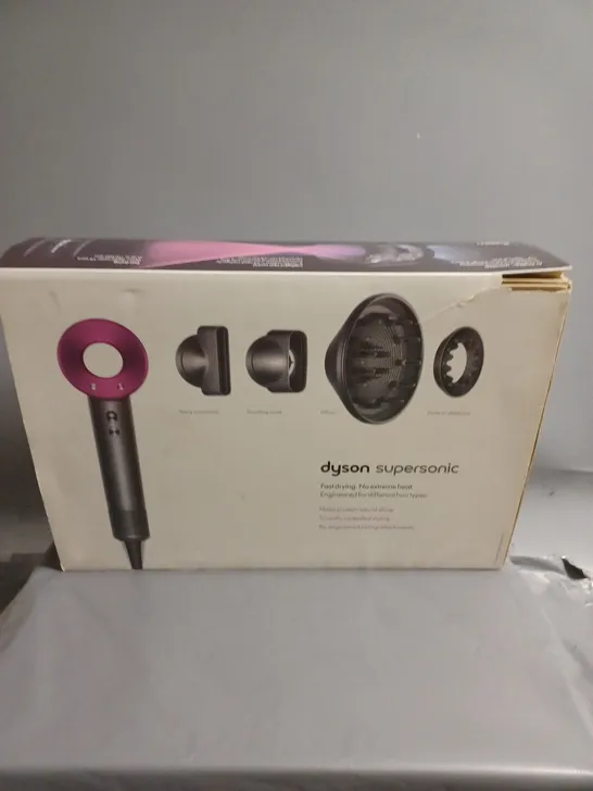 BOXED DYSON SUPERSONIC HAIRDRYER AND ACCESSORIES