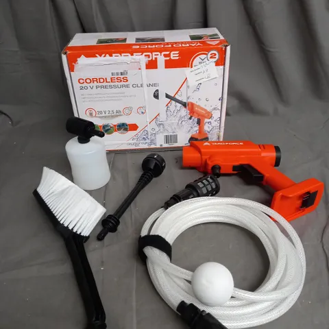 BOXED YARD FORCE CORDLESS 20V PRESSURE CLEANER 