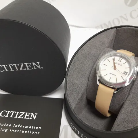 CITIZEN ECO-DRIVE LADIES WRISTWATCH WITH STRAP DETAIL