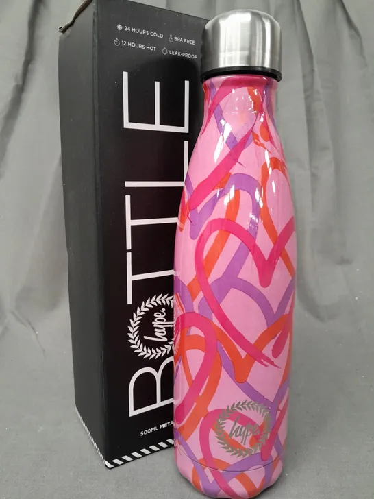 BOXED HYPE METAL WATER BOTTLE IN PINK