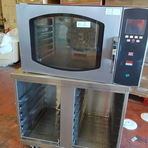 MONO BX SINGLE BAKE OFF OVEN WITH TRAY RACKED TROLLEY BASE