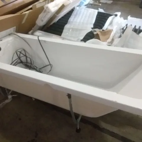 WHITE BATHTUB WITH 2 TAP HOLES