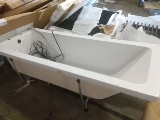 WHITE BATHTUB WITH 2 TAP HOLES