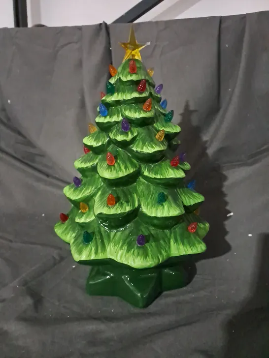 DECORATIVE FESTIVE LIGHT-UP TREE ORNAMENT