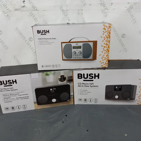 BUSH DAB/FM BLUETOOTH RADIO AND 2X CD MICRO HIFI ALL IN ONE SYSTEM 