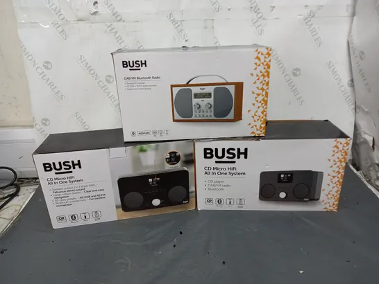 BUSH DAB/FM BLUETOOTH RADIO AND 2X CD MICRO HIFI ALL IN ONE SYSTEM 