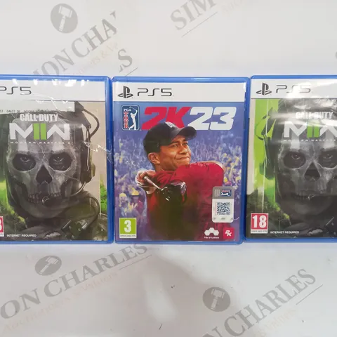 3 BOXED PS5 GAMES INCLUDING 2K23 AND CALL OF DUTY