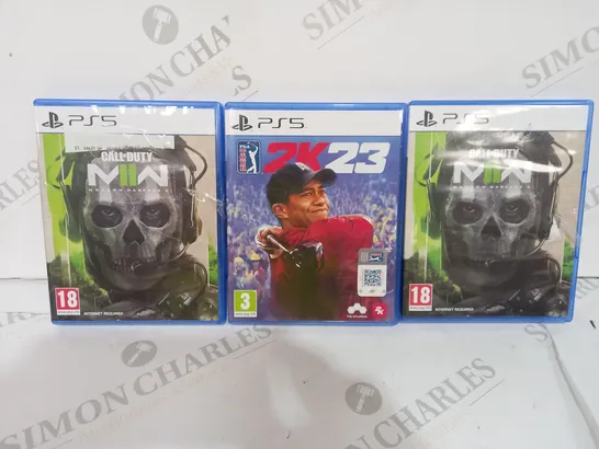 3 BOXED PS5 GAMES INCLUDING 2K23 AND CALL OF DUTY