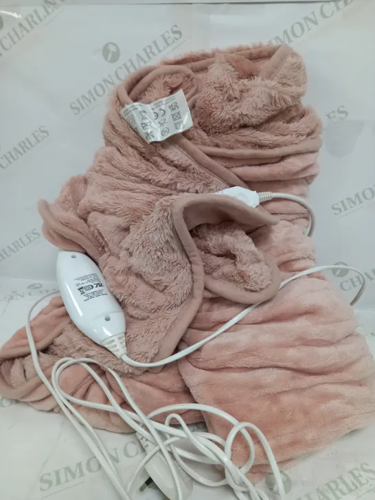 COZEE HOME VELVETSOFT HEATED THROW IN PINK