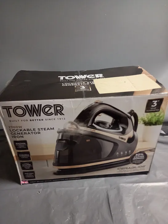 BOXED TOWER LOCKABLE STEAM GENERATOR IRON