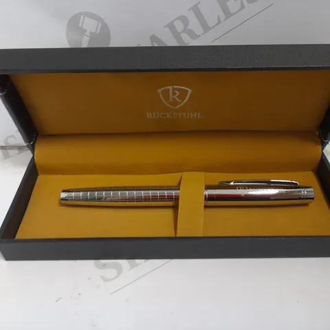 RUCKSTUHL STAINLESS STEEL LUXURY PEN IN GIFT BOX – HAND ASSEMBLED 