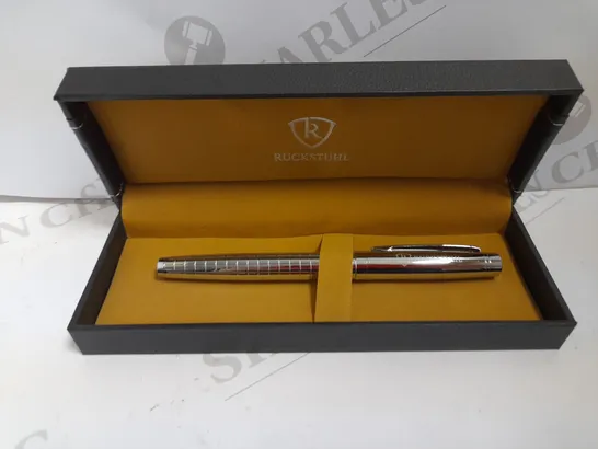 RUCKSTUHL STAINLESS STEEL LUXURY PEN IN GIFT BOX – HAND ASSEMBLED 