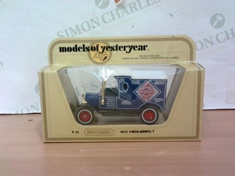 EXCELLENT CONDITION MODELS OF YESTERYEAR 1912 FORD MODEL T