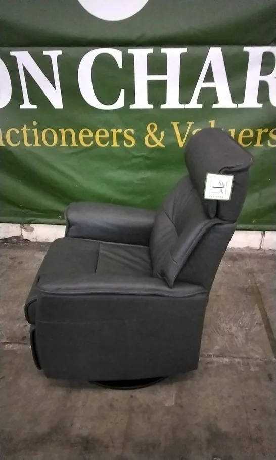 QUALITY BRITISH DESIGNED & MANUFACTURED G PLAN MALMO POWER RECLINER CHAIR CAMBRIDGE PETROL LEATHER