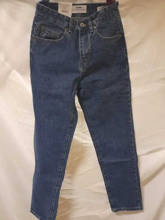 BOX OF APPROX 20 COTTON ON COOGEE BLUE MOM JEANS SIZE 6