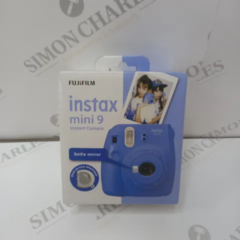 BRAND NEW BOXED FUJIFILM INSTAX MINI 9 INSTANT CAMERA IN BLUE